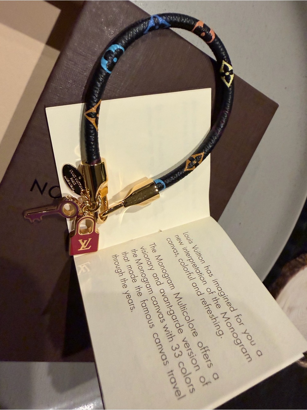 Louis Vuitton Rack It Monogram Multicolore Noir Bracelet